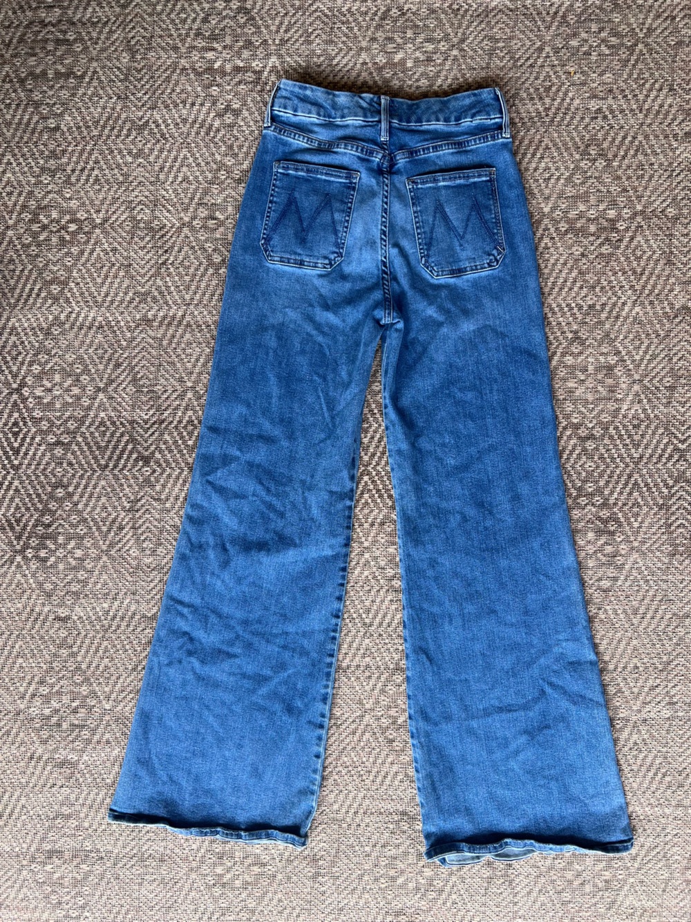 MOTHER The Patch Pocket Roller Skimp Jeans 26 Healing Jar Wide Leg High Rise - Picture 7 of 7